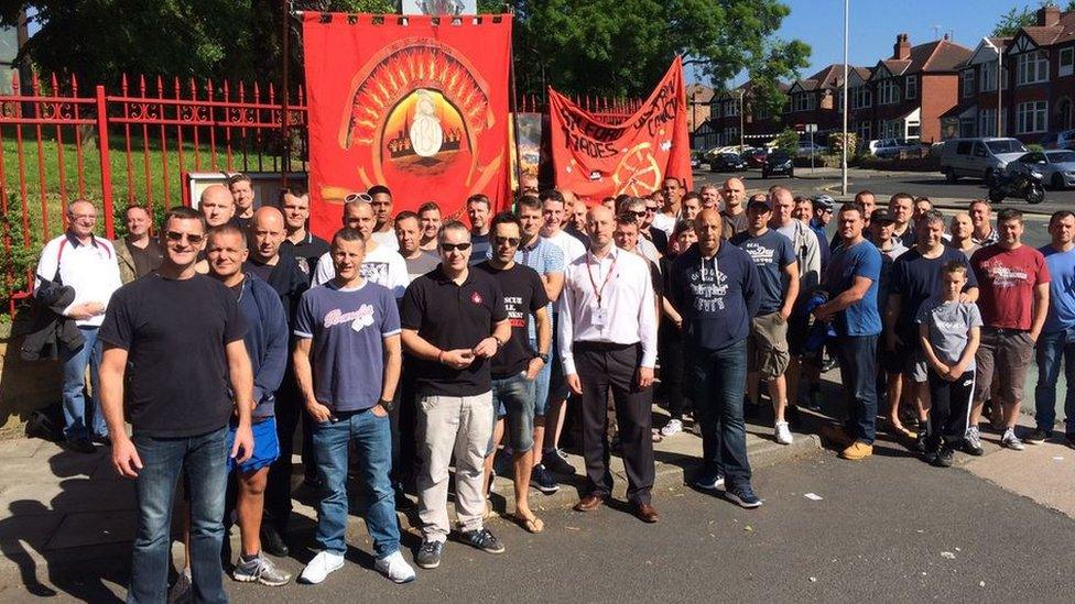 Firefighter job losses protest