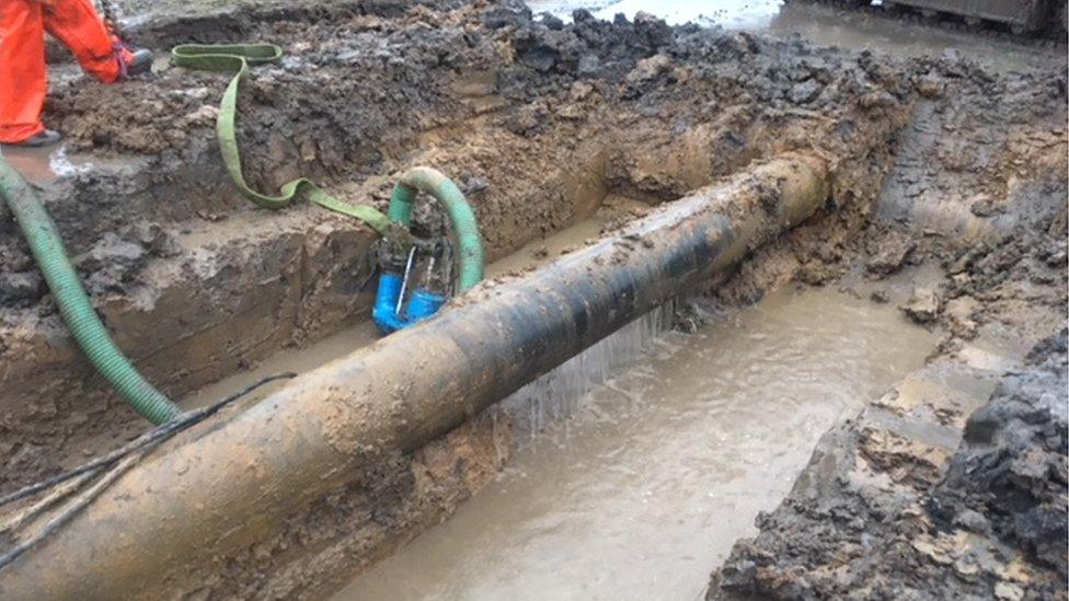 Burst water main