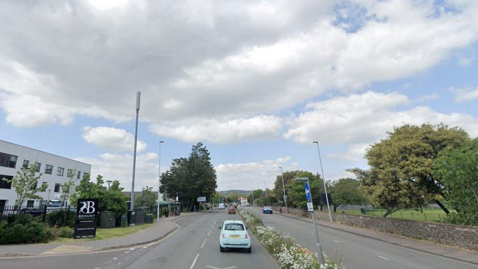 A24 outside Bohunt School in Worthing