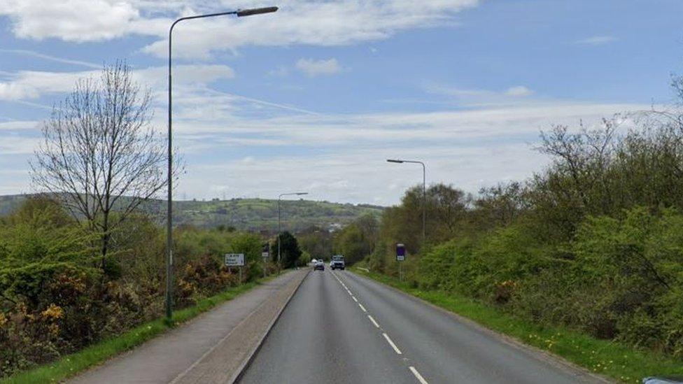 The A472 near Pontllanfraith