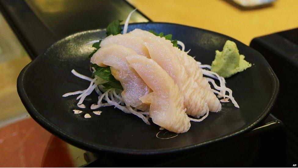 Geoduck served as sashimi in Seattle