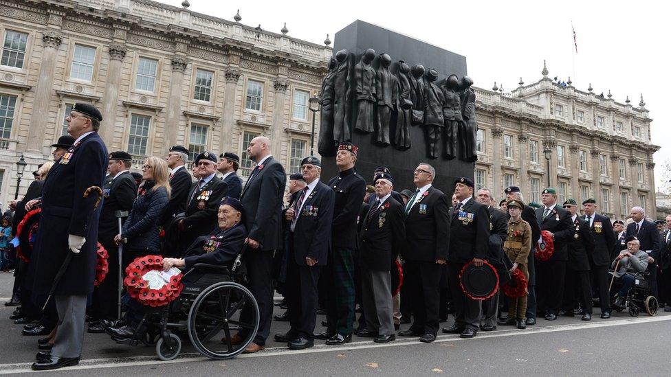 Veterans at the Cenotaph