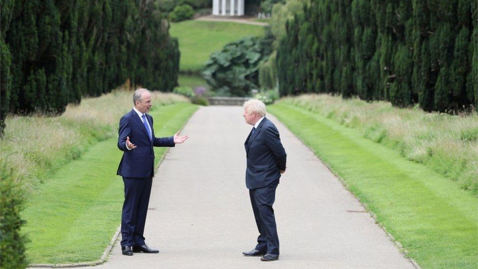 Michael Martin and Boris Johnson