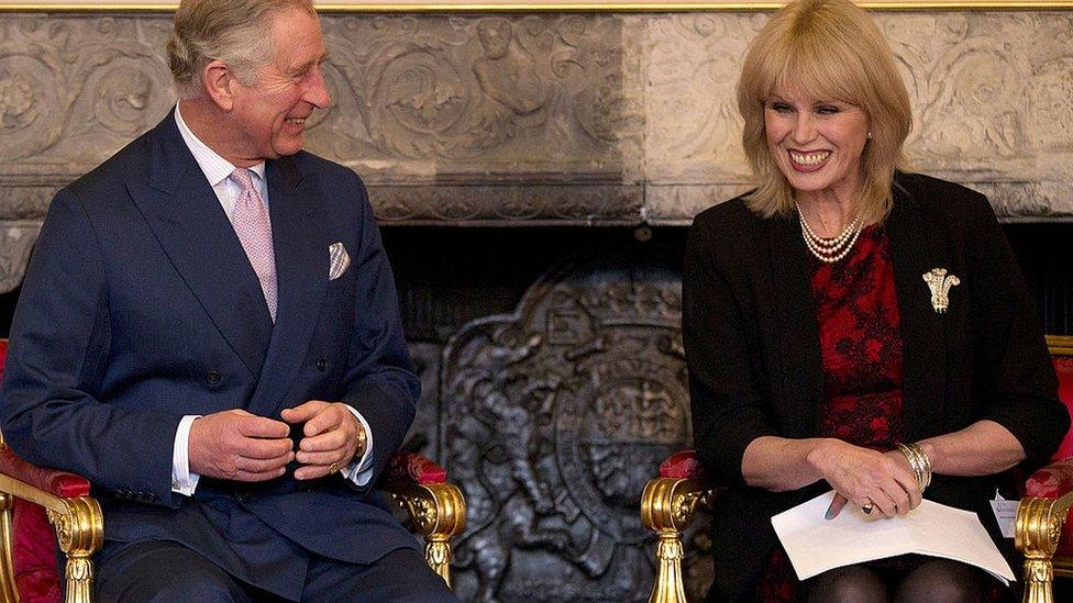 King Charles and Joanna Lumley