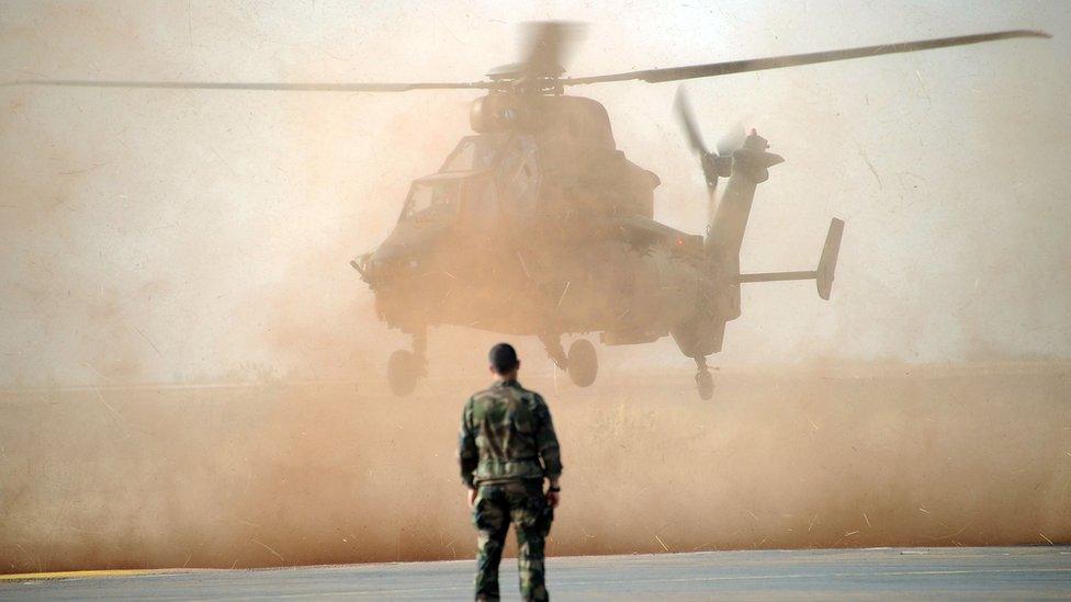 A French Tiger helicopter in Mali, 2013