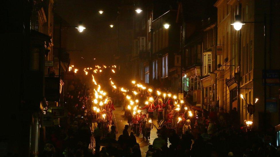 Lewes bonfire parade 2015