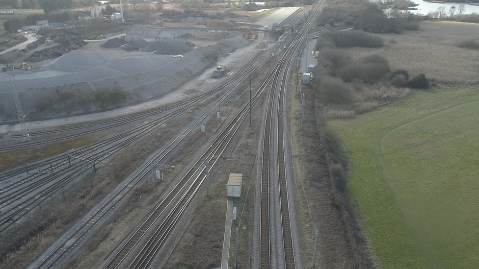 Ely junction from an overhead view