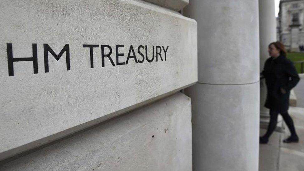 HM Treasury sign