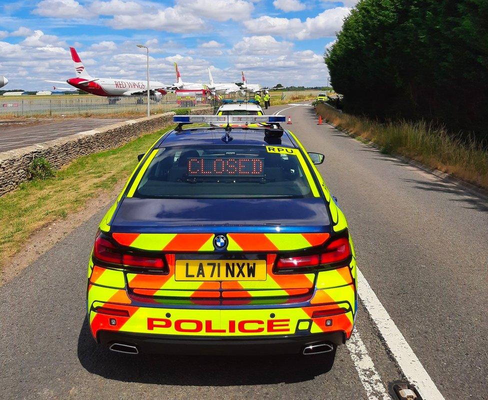 A429 with police car parked