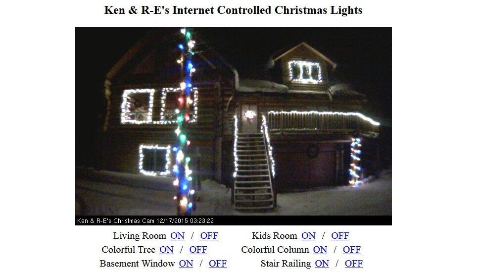 Screengrab of Christmas lights on house