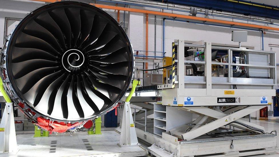 Rolls Royce Trent XWB engine in Derby