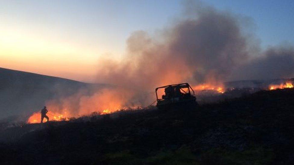 Moorland fire