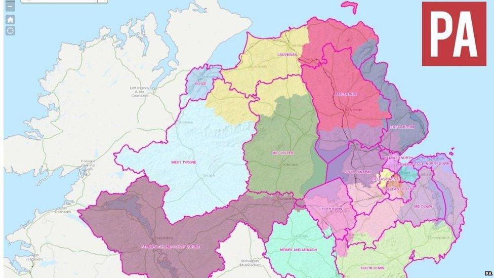 Boundary Commission constituency map