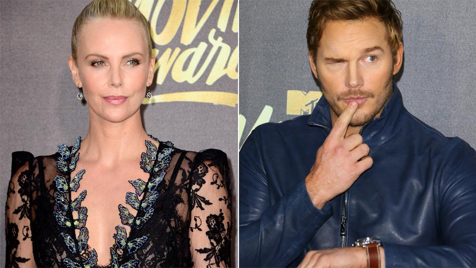 Charlize Theron and Chris Pratt