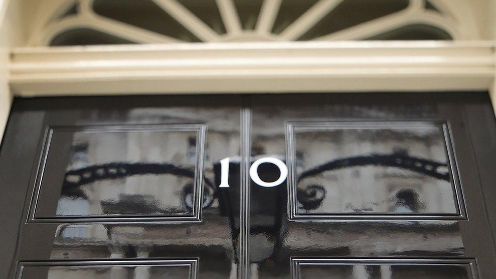 The door of Number 10 Downing Street