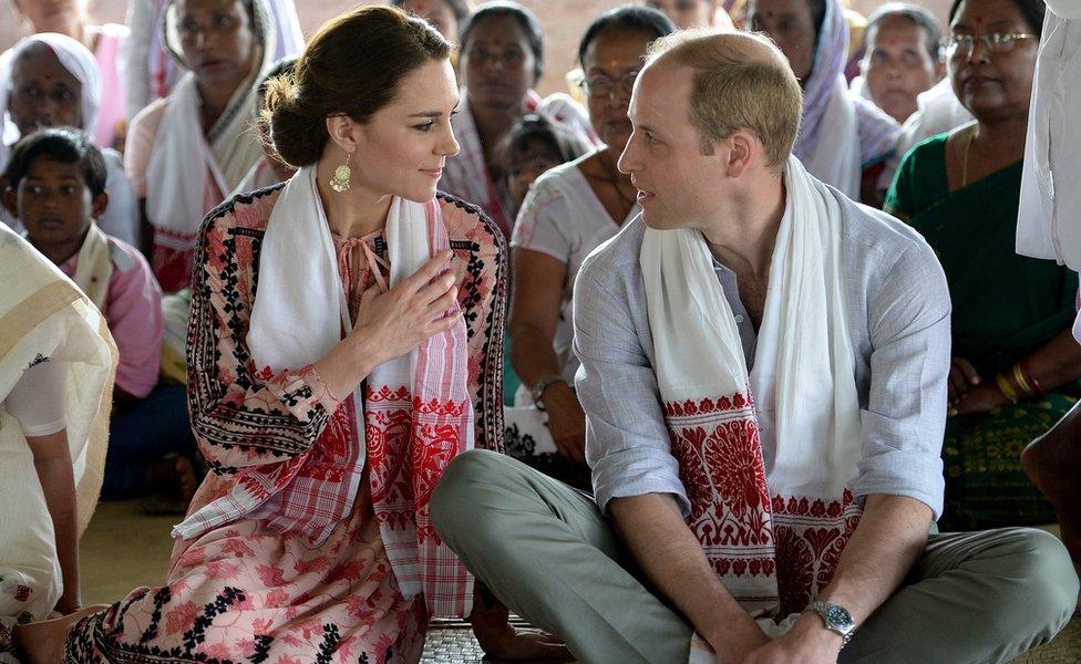 Duke and Duchess of Cambridge, in India