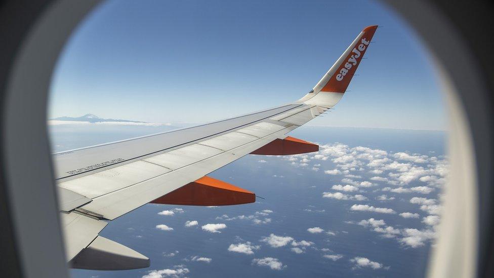 View from the window of an Easyjet flight