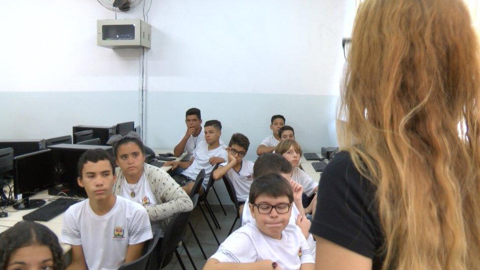 students and teacher