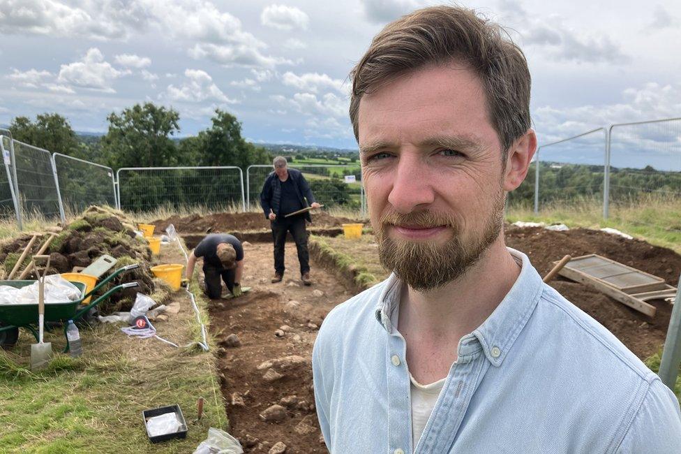 Dr Patrick Gleeson pictured at the Navan Fort dig