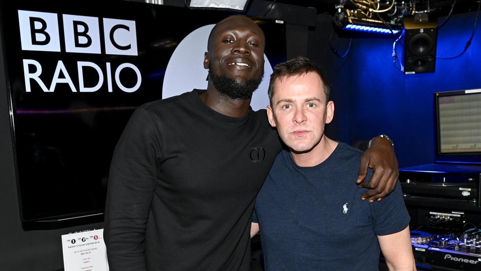 Stormzy and Scott Mills