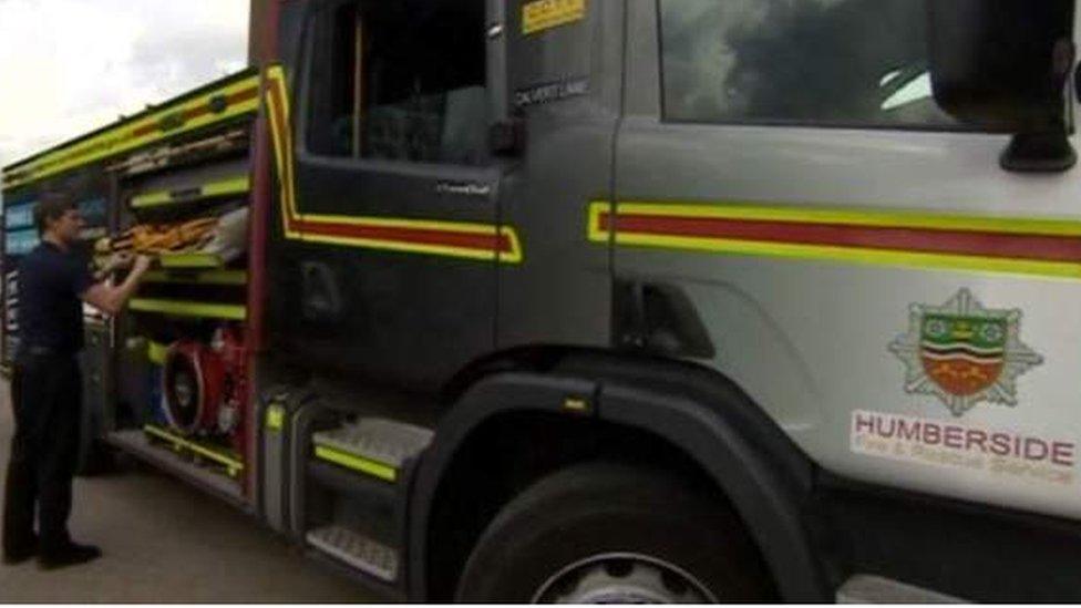 Humberside Fire Service fire engine