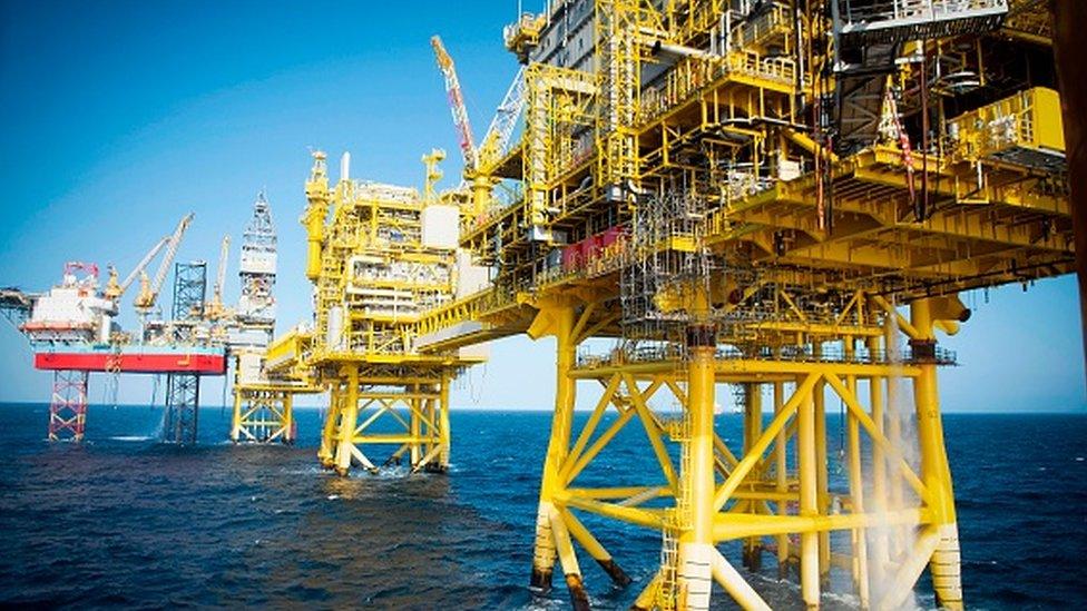 The Total Culzean platform is pictured on the North Sea