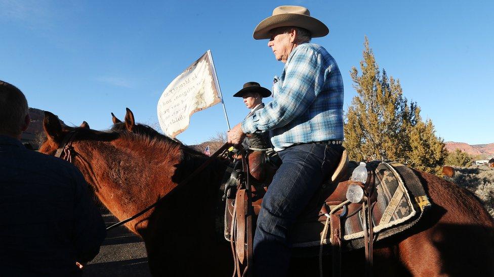 Cliven Bundy on a horse