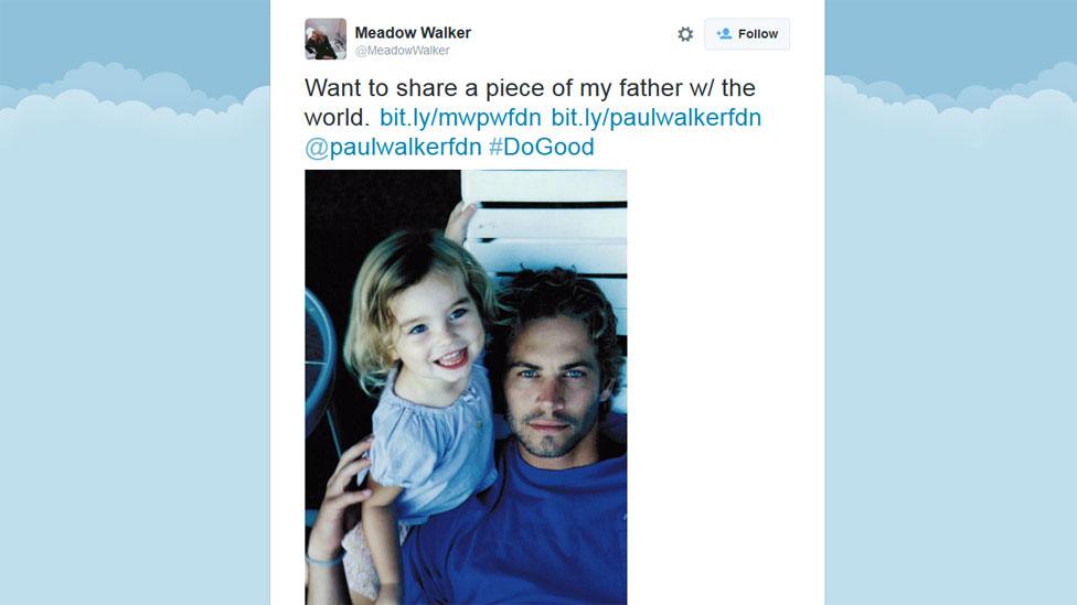 Meadow Walker tweet