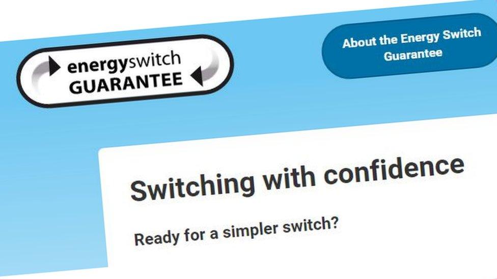 Energy Switch Guarantee website image