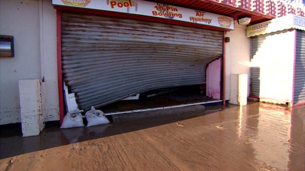 Flooding damage in Hornsea