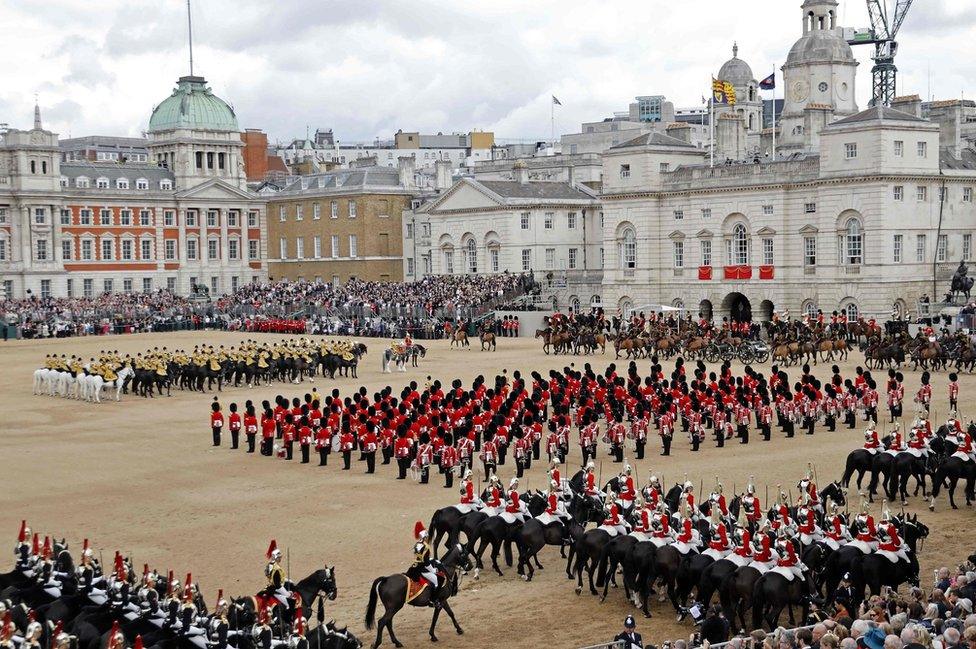 The Trooping the Colour at Horseguards Parade