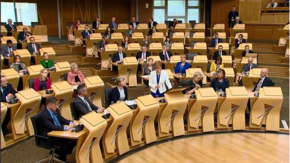 Nicola Sturgeon during First Minister's Questions