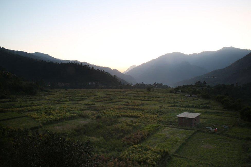 The town of Uttarkashi Uttarakhand, India, on 13 October 2018. Uttaranchal is a state in the northern part of India.