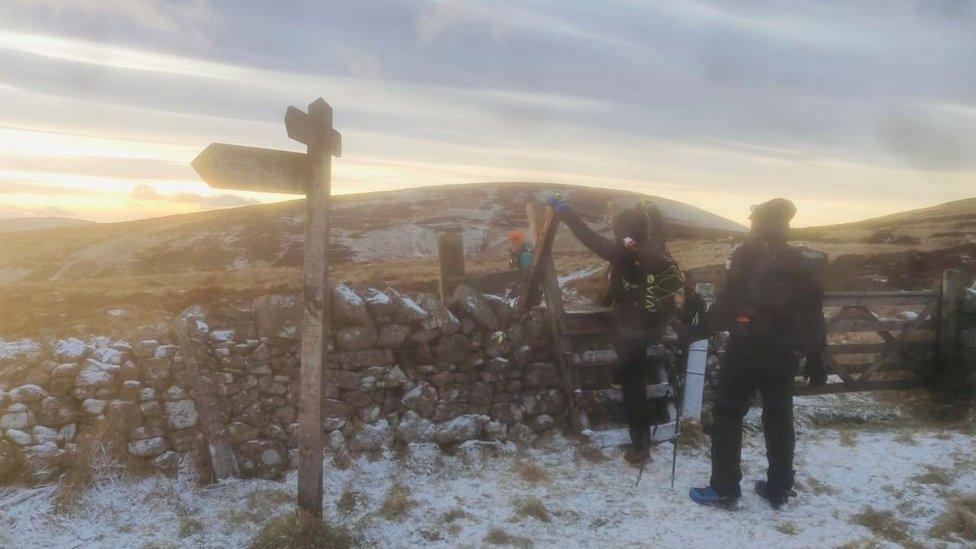 Kendra Wedgwood during the Spine Race