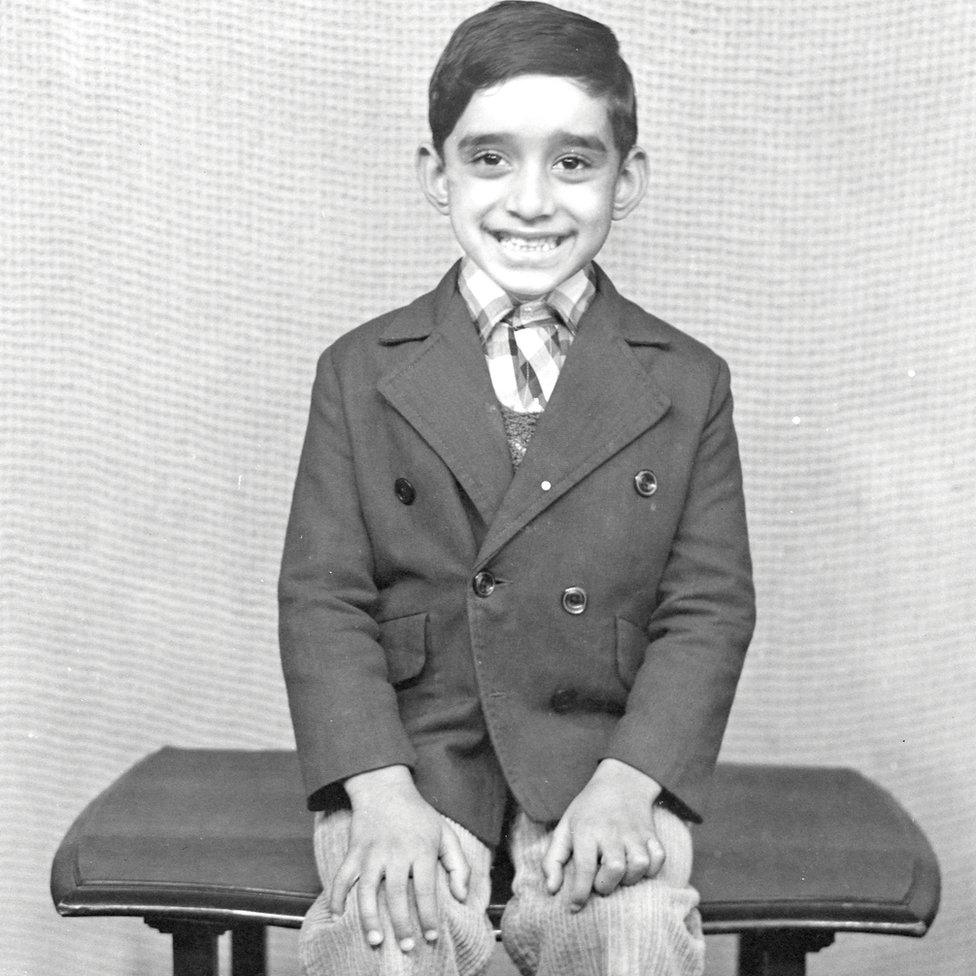 Boy on stool