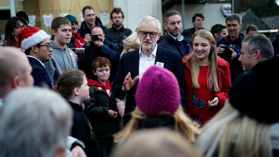 Jeremy Corbyn speaking to people