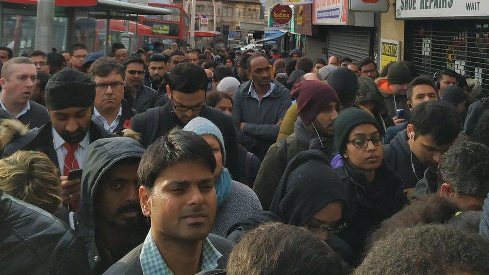 Ilford station queues