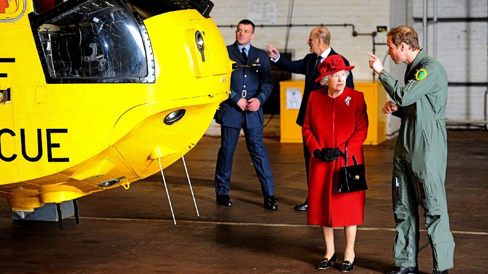 William with the Queen and Duke of Edinburgh