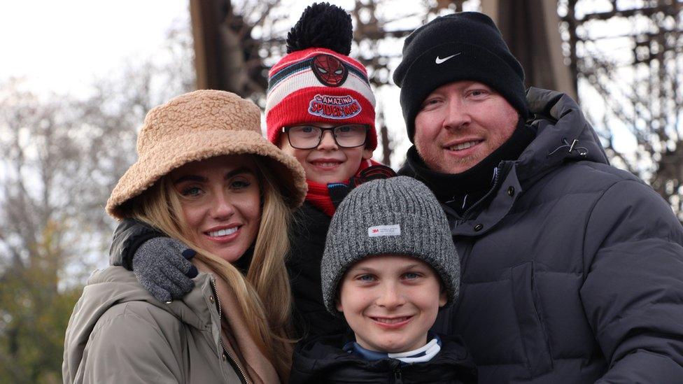 Jess Tierney with husband David Tierney and their two sons