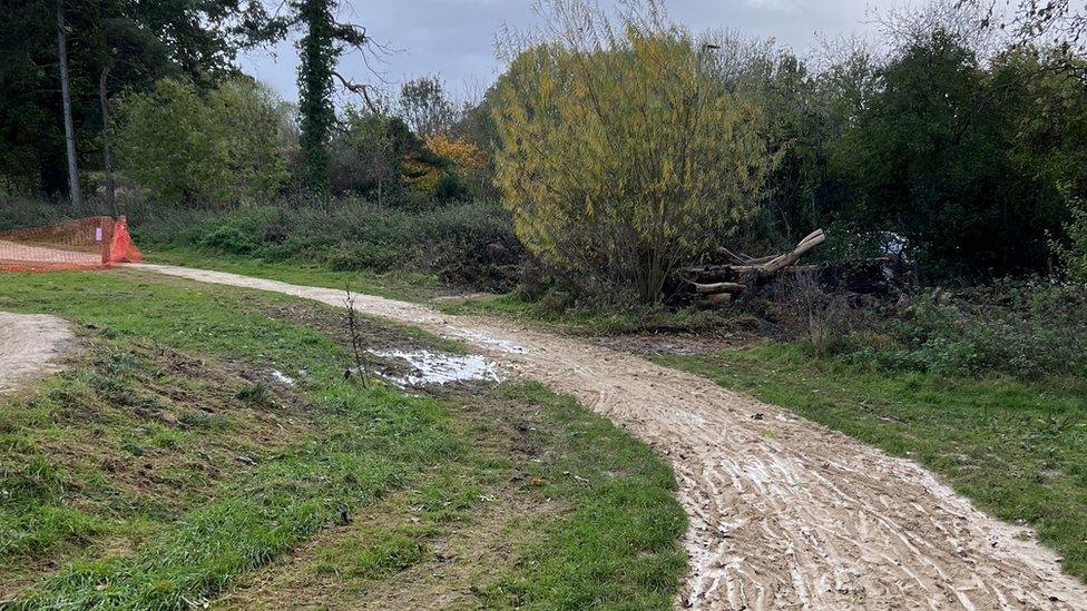 The "learn to ride" bike trails at Newbold Comyn