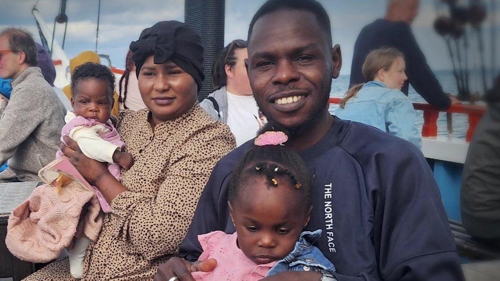 Faisal Abdullah, 31, his wife, Aisha Amin, 30, and their children Fatima and Baraa