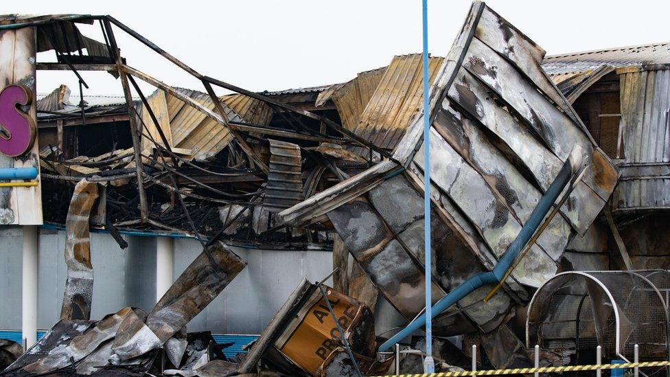 Damaged Toys R Us building