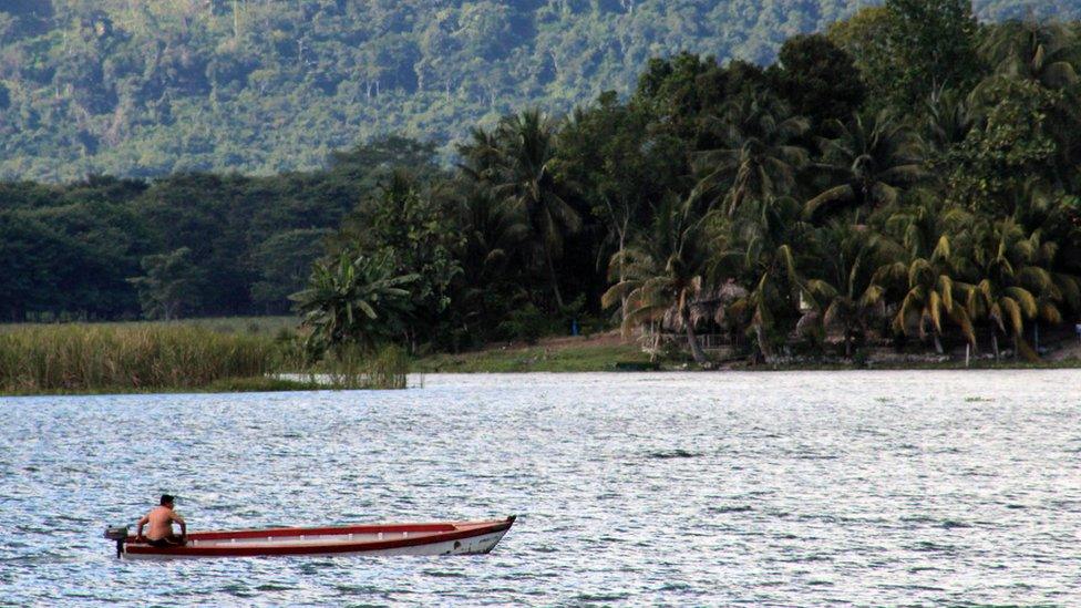 Boat on Lago Peten Itza