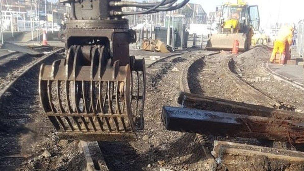 Work on Weymouth tramway