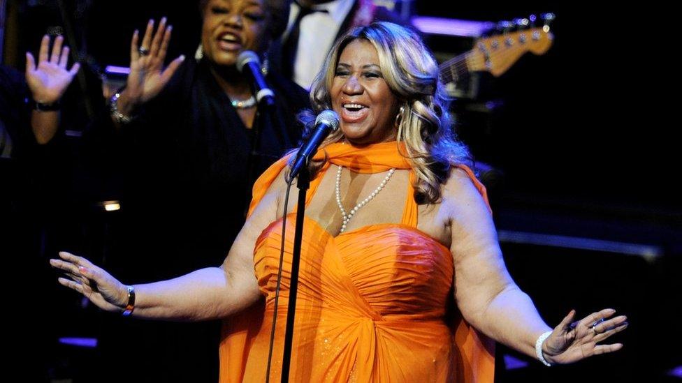 Aretha Franklin performing in LA in 2012