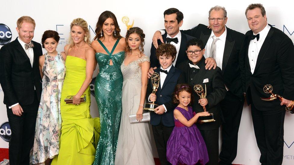 Cast of Modern Family at the Emmy Awards in 2012