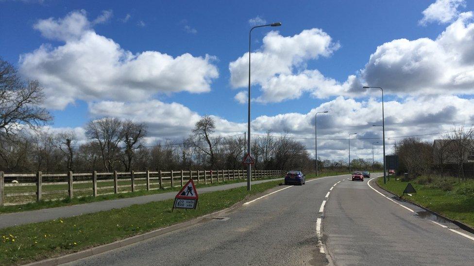 Withybush Road where the new school is proposed