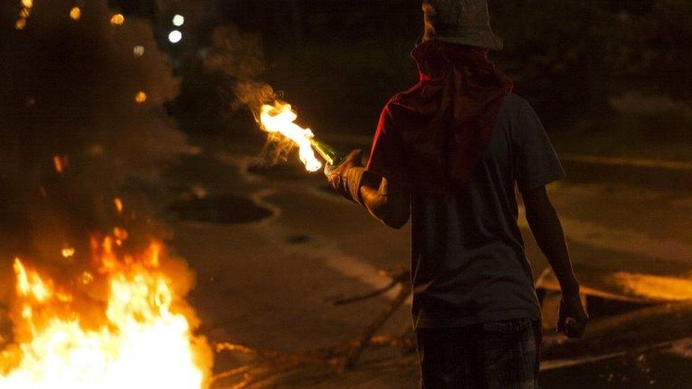 A protester in Barquisimeto, Venezuela. Photo: 15 May 2017