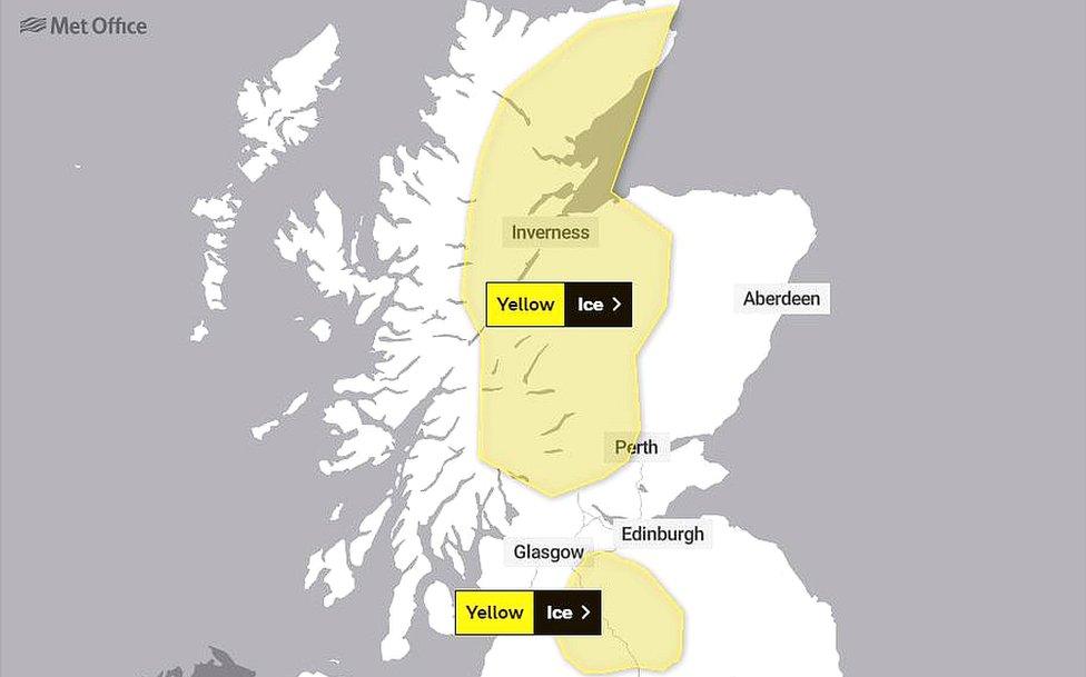 Met Office ice warning