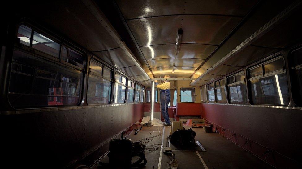 Work to restore Midland Red buses continues at Transport Museum Wythall